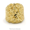 Wide Tapered Nugget Style Ring in 10k Yellow Gold - Size 6.5 - Thumbnail 1