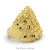 Wide Tapered Nugget Style Ring in 10k Yellow Gold - Size 6.5 - Thumbnail 3