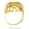24K 1984 Panda Gold Coin Ring in 14k Yellow Gold Open Branch Designed Mounting - Thumbnail 2