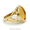 24K Gold 1991 Isle of Man Elizabeth II Norwegian Forest Cat Coin Ring in 14k Yellow Gold Open Twist Mounting - Thumbnail 3