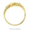 Men's Nugget Design Tapered Band Ring in 10k Yellow Gold - Thumbnail 2