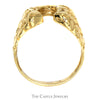 Nugget Style Horseshoe Ring in 10k Yellow Gold - Thumbnail 2