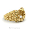 Nugget Style Horseshoe Ring in 10k Yellow Gold - Thumbnail 3