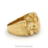 10k Yellow Gold Nugget Designed Ring - Size 9.5 - Thumbnail 3