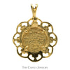 10k Yellow Gold Liberty Replica Coin Pendant with Open Beaded Bezel - Thumbnail 2