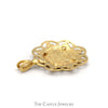 10k Yellow Gold Liberty Replica Coin Pendant with Open Beaded Bezel - Thumbnail 3