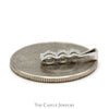 .20cttw 3 Stone Diamond Pendant in 10k White Gold - Thumbnail 3