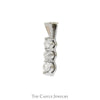 .20cttw 3 Stone Diamond Pendant in 10k White Gold - Thumbnail 2