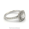 Neil Lane Designer Diamond Engagement Ring with Double Halo and Accents in 14k White Gold - Thumbnail 3