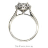 Effy Designer Diamond Engagement Ring with Double Diamond Halo in 14k White Gold - Thumbnail 2