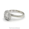 Effy Designer Diamond Engagement Ring with Double Diamond Halo in 14k White Gold - Thumbnail 3