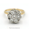 1.5cttw 7 Diamond Cluster Ring in 14k Yellow Gold - Thumbnail 1