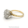 1.5cttw 7 Diamond Cluster Ring in 14k Yellow Gold - Thumbnail 3