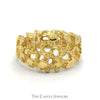 10k Yellow Gold Open Nugget Designed Ring - Size 7.25 - Thumbnail 1