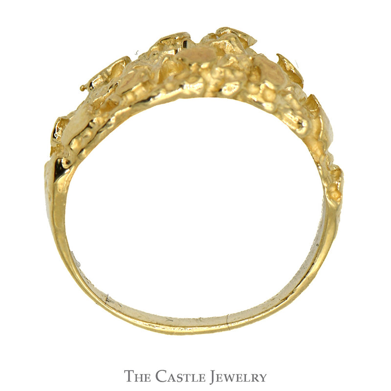 10k Yellow Gold Open Nugget Designed Ring - Size 7.25