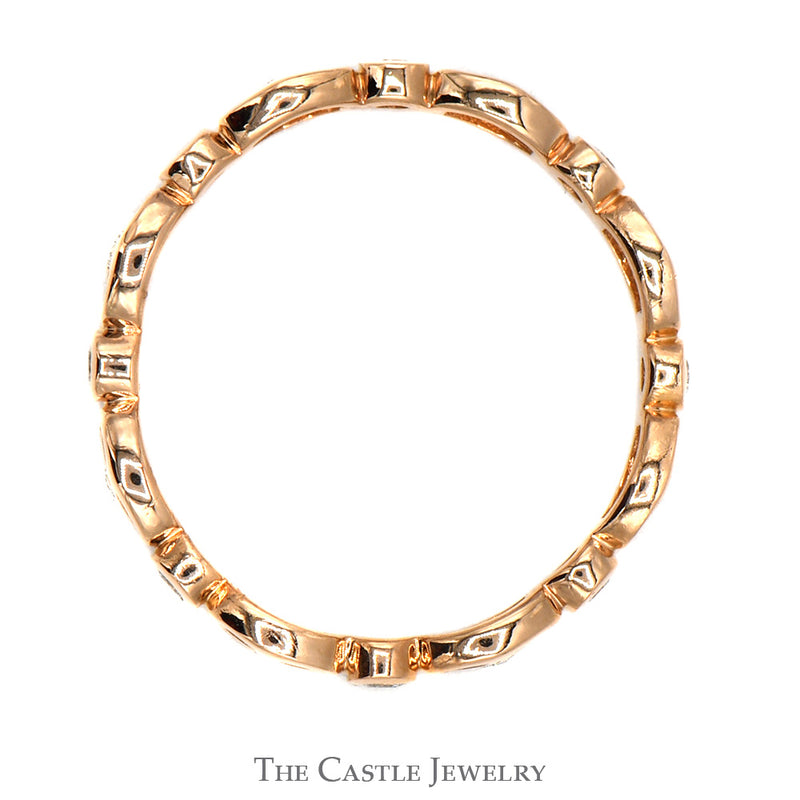 Diamond Eternity Stackable Band in 14k Rose Gold
