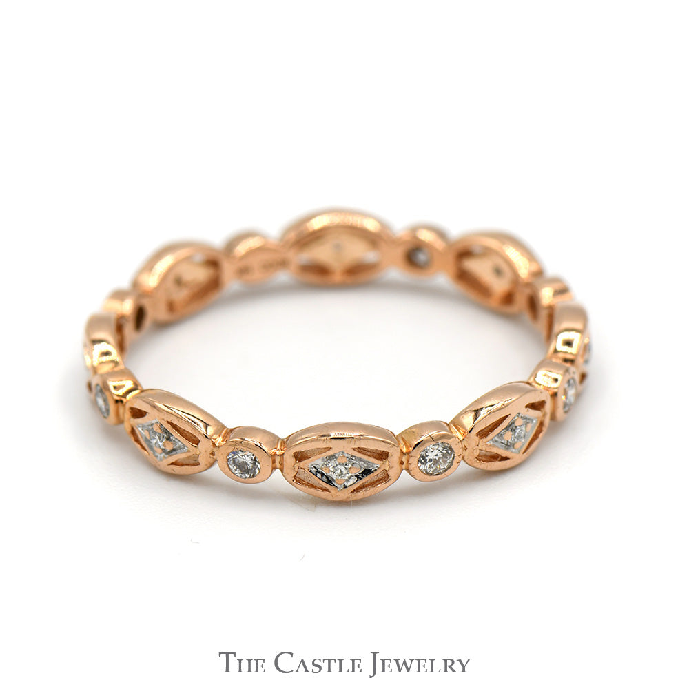 Diamond Eternity Stackable Band in 14k Rose Gold