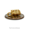 Square and Round Cut Citrine Cluster Pendant in 10k Yellow Gold - Thumbnail 3