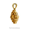 Square and Round Cut Citrine Cluster Pendant in 10k Yellow Gold - Thumbnail 2