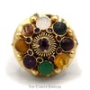 Multi Gemstone Umbrella Cocktail Cluster Ring in 14k Yellow Gold - Thumbnail 1