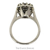 1/2cttw Round 7 Diamond Cluster Ring in 14k White Gold - Thumbnail 2