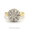 1/2cttw Round Diamond Cluster Ring in 10k Yellow Gold - Thumbnail 1