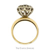 1/2cttw Round Diamond Cluster Ring in 10k Yellow Gold - Thumbnail 2