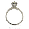 1/4cttw Round Diamond Cluster Engagement Ring in 14k White Gold - Thumbnail 2