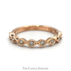 Bezel Set Diamond Stackable Band in 14k Rose Gold - Thumbnail 1