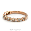 Bezel Set Diamond Stackable Band in 14k Rose Gold - Thumbnail 3