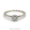 .15cttw Flower Shaped Diamond Cluster Ring in 10k White Gold - Thumbnail 1