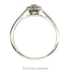 .15cttw Flower Shaped Diamond Cluster Ring in 10k White Gold - Thumbnail 2