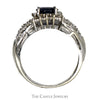 Oval Sapphire Ring in .33cttw RBC Diamond Accented Mounting - Thumbnail 2
