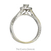 1/2cttw Pear Cut Diamond Engagement Ring with Diamond Halo and Accented Sides in 10k White Gold - Thumbnail 2
