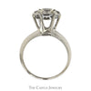 1cttw Round 7 Diamond Cluster Ring in 14k White Gold - Thumbnail 2