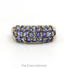 Round Tanzanite Cluster Ring in 14k Yellow Gold - Thumbnail 1