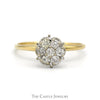 1/2cttw 7 Diamond Cluster Ring in 14k Yellow Gold - Thumbnail 1