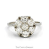 1.75cttw Round 7 Diamond Cluster Ring in 10k White Gold - Thumbnail 1