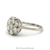 1.75cttw Round 7 Diamond Cluster Ring in 10k White Gold - Thumbnail 3