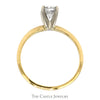 .65ct Round Diamond Solitaire Engagement Ring in 14k Yellow Gold 4 Prong Tiffany Mounting - Thumbnail 2