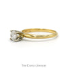 .65ct Round Diamond Solitaire Engagement Ring in 14k Yellow Gold 4 Prong Tiffany Mounting - Thumbnail 3