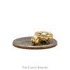 1/4cttw Round Diamond Cluster Pendant in 14k Yellow Gold Scalloped Mounting - Thumbnail 3