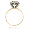 1/2cttw 7 Round Diamond Cluster Ring in 14k Yellow Gold - Thumbnail 2