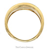 10k Yellow Gold Scroll Designed Tapered Band - Size 8.5 - Thumbnail 2