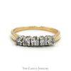 .38cttw 5 Prong Set Diamond Wedding Band in 14k Yellow Gold - Thumbnail 1