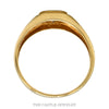 Front-facing view of the .06cttw diamond cross signet ring in 10k yellow gold - Thumbnail 3