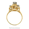 Swirled Freeform 3/4cttw Round Diamond Cluster Ring in 10k Yellow Gold - Thumbnail 2