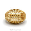 Open Lattice Designed Dome Ring in 14k Yellow Gold - Thumbnail 1