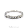 9 Round Diamond Wedding Band in 10k White Gold - Thumbnail 1