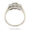 1/2cttw Triple Round Diamond Cluster Ring in 14k White Gold - Thumbnail 2